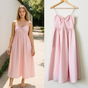 Dream Sister Jane XS pink sleeveless cami midi dress